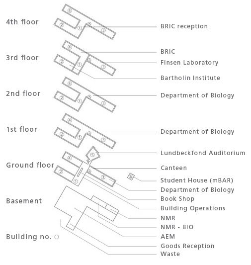 Map showing the building plan